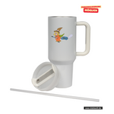 CT Edelstahl-Thermobecher - 1100ml - StanleyCup - Oberschule Braunlage - Logo Hexe bunt