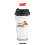CT Edelstahl-Trinkbecher - weiß - Starke Schule Odelzhausen - Logo bunt