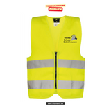 Korntex Warnweste Kids - neon - Starke Schule Odelzhausen - Logo schwarz