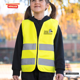Korntex Warnweste Kids - neon - Starke Schule Odelzhausen - Logo schwarz