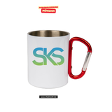 CT Edelstahl-Tasse mit Karabiner Trek - weiß - Städtische Sekundarschule Straelen