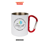 CT Edelstahl-Tasse mit Karabiner Trek - weiß - Gebrüder-Montgolfier-Gymnasium Berlin