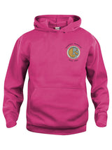 Clique BASIC Hoody - Junior - bright cerise - Druck klein - Realschule Glonntal