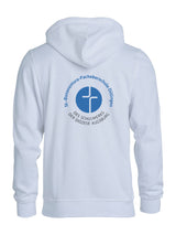 BASIC Hoody - Kinder - weiß - Druck beidseitig - St. Bonaventura Fachoberschule