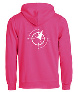 BASIC Hoody - Kinder - bright cerise - Druck beidseitig - Nord Gymnasium Potsdam