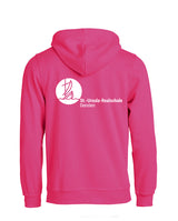BASIC Hoody - Unisex - bright cerise - Druck beidseitig - St. Ursula Realschule Dorsten