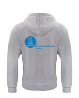 BASIC Hoody - Kinder - grey melange - Druck beidseitig - St. Ursula Realschule Dorsten