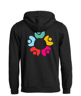 BASIC Hoody - Kinder - schwarz - Druck beidseitig - BUNT - Mittelschule Metten