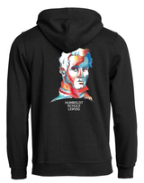 BASIC Hoody - Kinder - schwarz - Druck beidseitig  - Illustration - Humboldtschule Leipzig