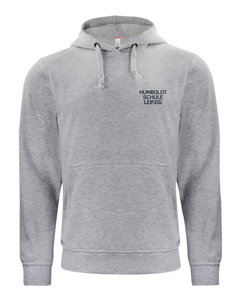 BASIC Hoody - Kinder - melange - Druck beidseitig - Humboldtschule Leipzig