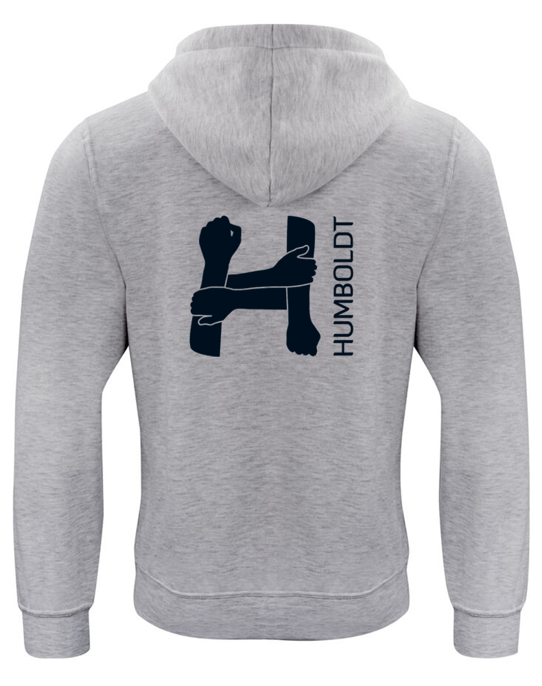 BASIC Hoody - Kinder - melange - Druck beidseitig - Humboldtschule Leipzig