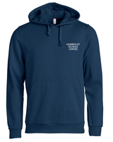 BASIC Hoody - Kinder - dark navy - nur Brustlogo -  Humboldtschule Leipzig