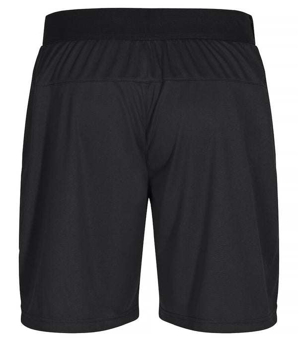 Clique BASIC Active Short - Unisex - schwarz - Humboldtschule Leipzig - Logo bunt