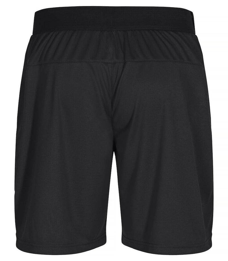 Clique BASIC Active Short - Unisex - schwarz - Humboldtschule Leipzig - Logo bunt