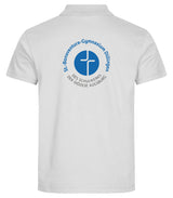 Clique BASIC Polo - Herren - weiß - Druck beidseitig - St. Bonaventura Dillingen