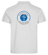 Clique BASIC Polo - Herren - weiß - Druck beidseitig - St. Bonaventura Fachakademie