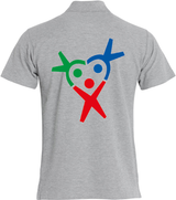 Clique BASIC Polo - Herren - grau - beidseitig bedruckt - Grundschule Steppach