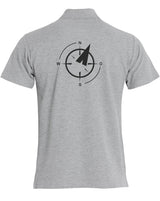 Clique BASIC Polo - Herren - grau melange - Druck beidseitig - Nord Gymnasium Potsdam