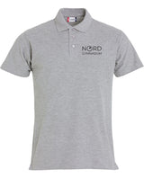 Clique BASIC Polo - Herren - grau melange - Druck beidseitig - Nord Gymnasium Potsdam