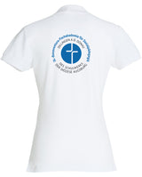 Clique BASIC Polo - Damen - weiß - Druck beidseitig - St. Bonaventura Fachakademie