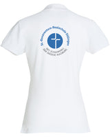 Clique BASIC Polo - Damen - weiß - Druck beidseitig - St. Bonaventura Realschule