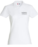 Clique BASIC Polo - Damen - weiß - Druck beidseitig - Nord Gymnasium Potsdam
