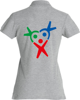 Clique BASIC Polo - Damen - grau - beidseitig bedruckt - Grundschule Steppach