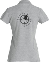 Clique BASIC Polo - Damen - grau melange - Druck beidseitig - Nord Gymnasium Potsdam