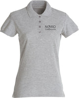 Clique BASIC Polo - Damen - grau melange - Druck beidseitig - Nord Gymnasium Potsdam