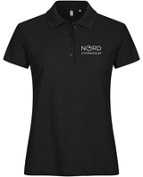 Clique BASIC Polo - Damen - schwarz - Druck beidseitig - Nord Gymnasium Potsdam