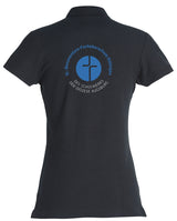 Clique BASIC Polo - Damen - schwarz - Druck beidseitig - St. Bonaventura Fachoberschule