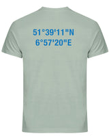 Clique Basic - T - Herren - sage green - beidseitig bedruckt -  Koordinaten - St. Ursula Realschule Dorsten