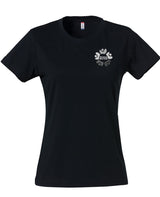 Clique BASIC T- Damen - schwarz - beidseitig bedruckt - SW - Mittelschule Metten