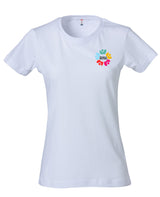 Clique BASIC T- Damen - weiß - beidseitig bedruckt - Mittelschule Metten
