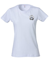 Clique BASIC T- Damen - weiß - beidseitig bedruckt - SW - Mittelschule Metten