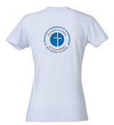 Clique BASIC T- Damen - weiß - beidseitig bedruckt - St. Bonaventura Fachakademie