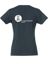Clique BASIC T- Damen - dark navy - beidseitig bedruckt - St. Ursula Realschule Dorsten