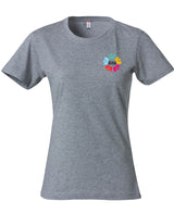 Clique BASIC T- Damen - melange - beidseitig bedruckt - Mittelschule Metten