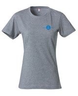 Clique BASIC T- Damen - grey melange - beidseitig bedruckt - St. Ursula Realschule Dorsten