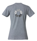 Clique BASIC T- Damen - melange - beidseitig bedruckt - SW - Mittelschule Metten