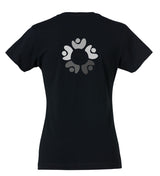 Clique BASIC T- Damen - schwarz - beidseitig bedruckt - SW - Mittelschule Metten
