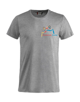 Clique BASIC-T - Kinder - Druck beidseitig - graumeliert - Grundschule Kissing