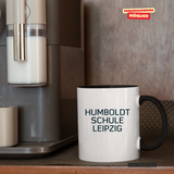 CT Tasse - schwarz - Humboldtschule Leipzig - Schriftzug