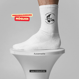 CT Tennissocken - weiß/weiß/bunt - Oberschule Braunlage - Logo