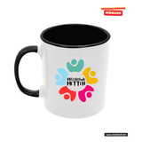 CT Tasse - schwarz - Mittelschule Metten - Logo farbig