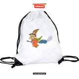 CT Gymbag - weiß - Oberschule Braunlage - Logo Hexe bunt