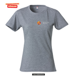 Clique BASIC T- Damen - grau meliert - Mittelschule Karlsfeld