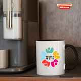 CT Tasse - schwarz - Mittelschule Metten - Logo farbig