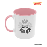 CT Tasse - rosa - Mittelschule Metten - Logo schwarz