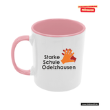 CT Tasse - rosa - Starke Schule Odelzhausen - Logo